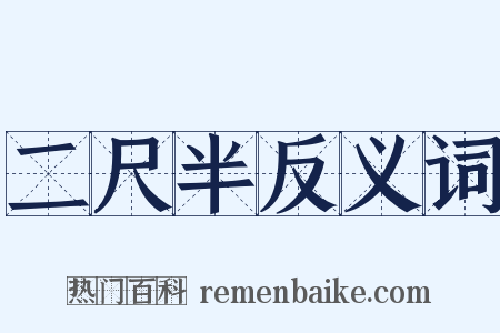 二尺半反义词是什么意思的图片